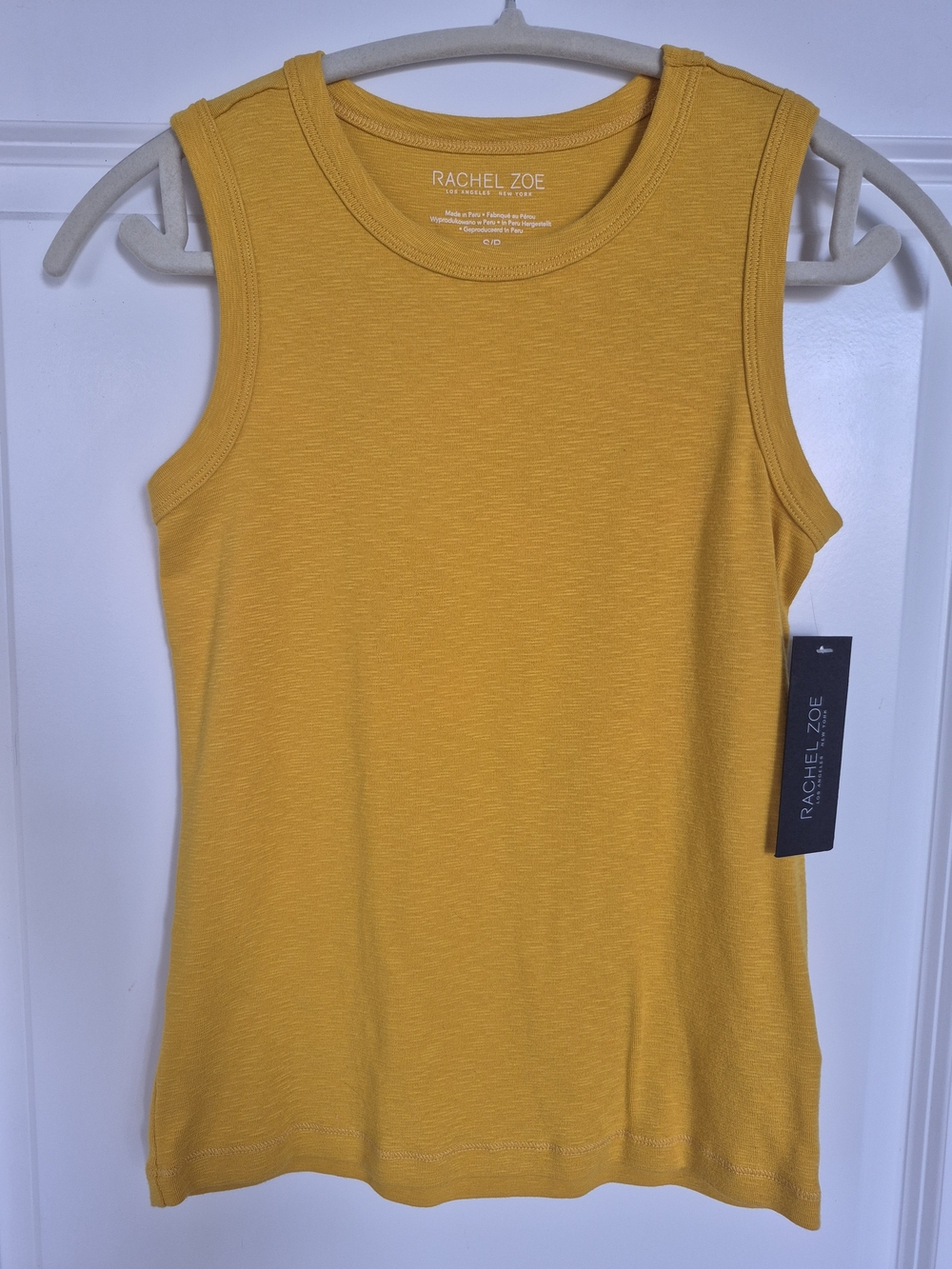 Rachel Zoe Golden Yellow Sleeveless Knit Tank